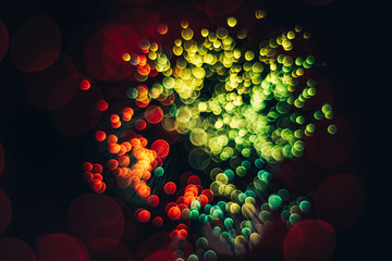 Poster - Beautiful abstract optical light bokeh  on a glow background.