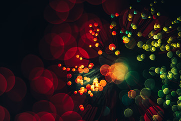 Poster - Beautiful abstract optical light bokeh  on a glow background.