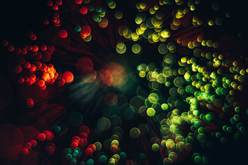 Poster - Beautiful abstract optical light bokeh  on a glow background.