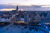 Fototapeta Perspektywa 3d - Center Brugges skyline, Belgium.