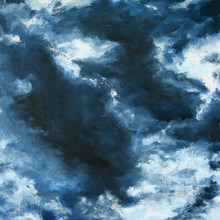 Stromy Clouds, Original Oilpainting 