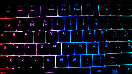 Teclado neon gammer