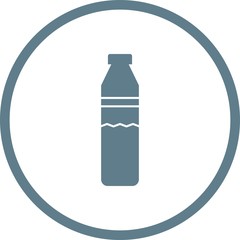 Sticker - Beautiful Water Bottle Glyph Vector Icon