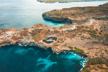 Wall Mural - Aerial view of beach