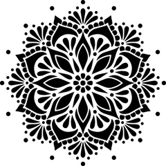 Wall Mural - Mandala Pattern Stencil doodles sketch