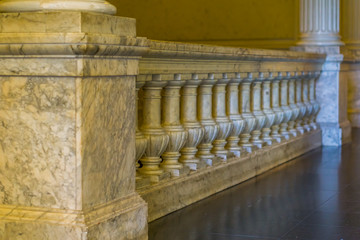 beautiful roman style architecture, Marble railway, Classical interior