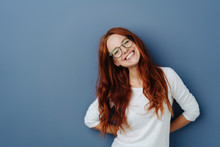 Happy Attractive Young Redhead Woman