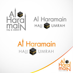 Wall Mural - Al Haramain Hajj and Umrah logo design