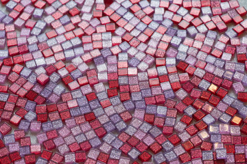 Colorful small mosaic in macro. Background