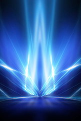 Wall Mural - abstract, backdrop, background, beam, black, blue, blur, bright, concert, concrete, dark, decoration