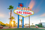 Fototapeta Las - The Welcome to Fabulous Las Vegas sign in Las Vegas, Nevada USA