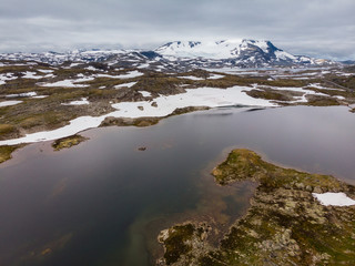 Sticker - Mountains landscape. Norwegian route Sognefjellet