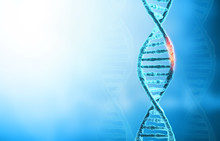 DNA Mutations Or  Genetic Disorer Concept Background. 3d Illustration.