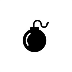 Wall Mural - Bomb icon in trendy flat style isolated on grey background. Bomb icon page symbol for your web site design Bomb icon logo, app, UI. Bomb icon Vector illustration, EPS10.