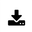 © nanskyblack - Download icon in trendy flat style isolated on background. Download icon page symbol for your web site design Download icon logo, app, UI. Download icon Vector illustration, EPS10.