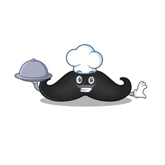 Sticker - chef holding food mustache with in the cartoon shape