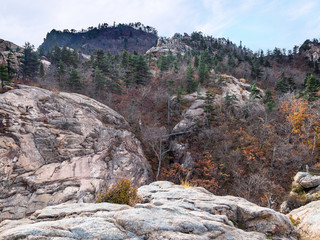 overgrown old rocks in Seoraksan National Park