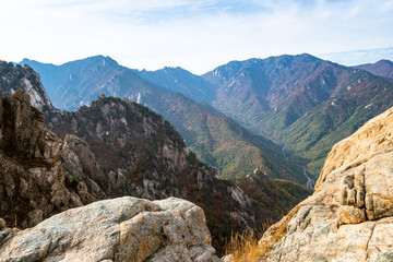 mountain gorge in Seoraksan National Park