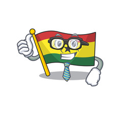 Wall Mural - Character flag ghana in with cartoon businessman