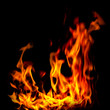 © andRiU - texture burning fire on black background isolated