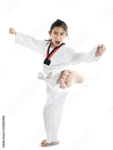 Dekoracja na wymiar  dziewczyna-azjatyckich-taekwondo-dalej-z-tlem