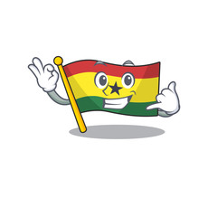 Wall Mural - Cartoon flag ghana with in isolated call me