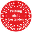 nbci3 NewBigCheckedIcon nbci - german: Prüfsiegel / Mehrjahresprüfplakette / Universal Prüfplakette in rot - text: Prüfung nicht bestanden - (verwendbar bis Dezember 2025) - circle  xxl g8702