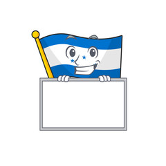 Sticker - character on the cartoon flag honduras grinning with board