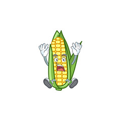 Sticker - Cartoon corn raw with the character successful