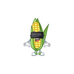 Sticker - Character virtual reality in the cartoon a corn