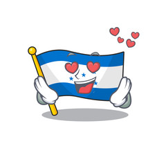 Sticker - Cartoon flag honduras isolated in character in love