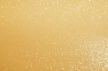 Gold Defocused Glitter Background For Christmas Card Design