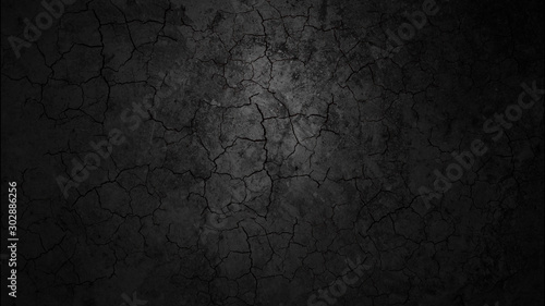 Fotografía Cracked Wall Abstract Background. Grey Background Texture.