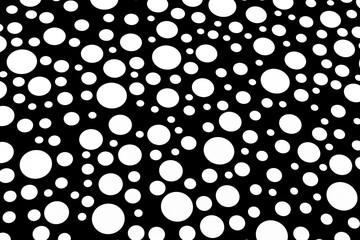 white circles on a black background