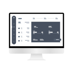Wall Mural - web design. website template for monitor. elements for monitor and web applications. user interface 