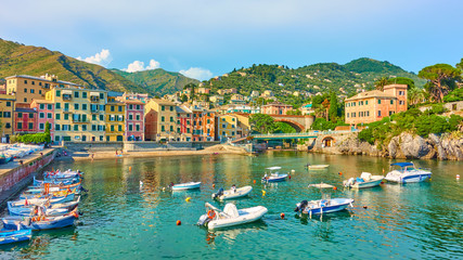 panorama of genoa nervi town