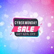 © antartstock - Cyber Monday sale sticker. Discount banner. Special offer sale tag. Vector illustration