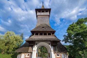 Sticker - Gateway of famous Barsana Monastery in Maramures region, Romania