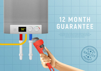 Sticker - Heating Boiler Plumbing Poster