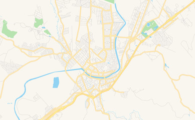 Printable street map of Guaratingueta, Brazil