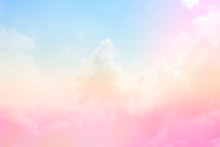 Soft Cloud Sky Subtle Background Pastel Gradient Color For Sky Cloud Nature Abstract Background .