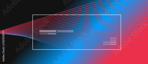 Wave lines with blend effect on fluid gradient, abstract background colorful ...