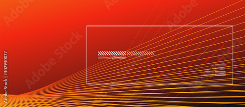 Wave lines with blend effect on fluid gradient, abstract background colorful ...