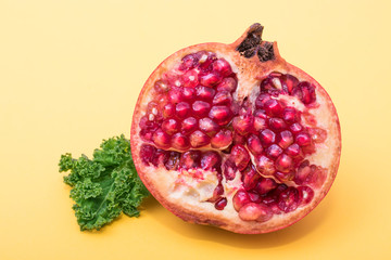 Sticker - pomegranate fruit isolated on background