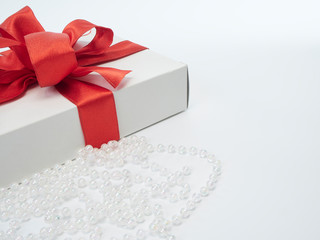 Canvas Print - Gift boxes with red ribbon. Happy New Year 2020