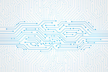 Abstract Technology Background , Blue Circuit Board Pattern