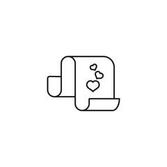 Wall Mural - valentines day, heart and love - minimal line web icon. simple vector illustration. concept for info