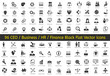 96 Ceo, HR, Business, Finance icons. Vector flat black icons.