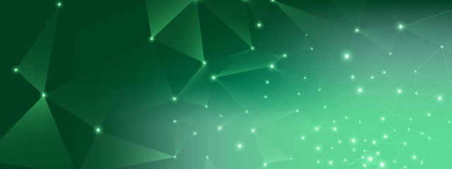 Wall Mural - technology poster. big data network. green