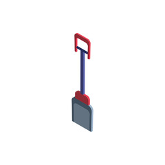 Sticker - cute shovel on white background